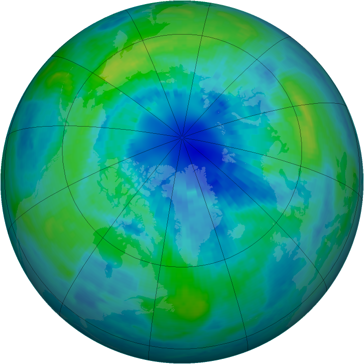 Arctic ozone map for 04 October 2002